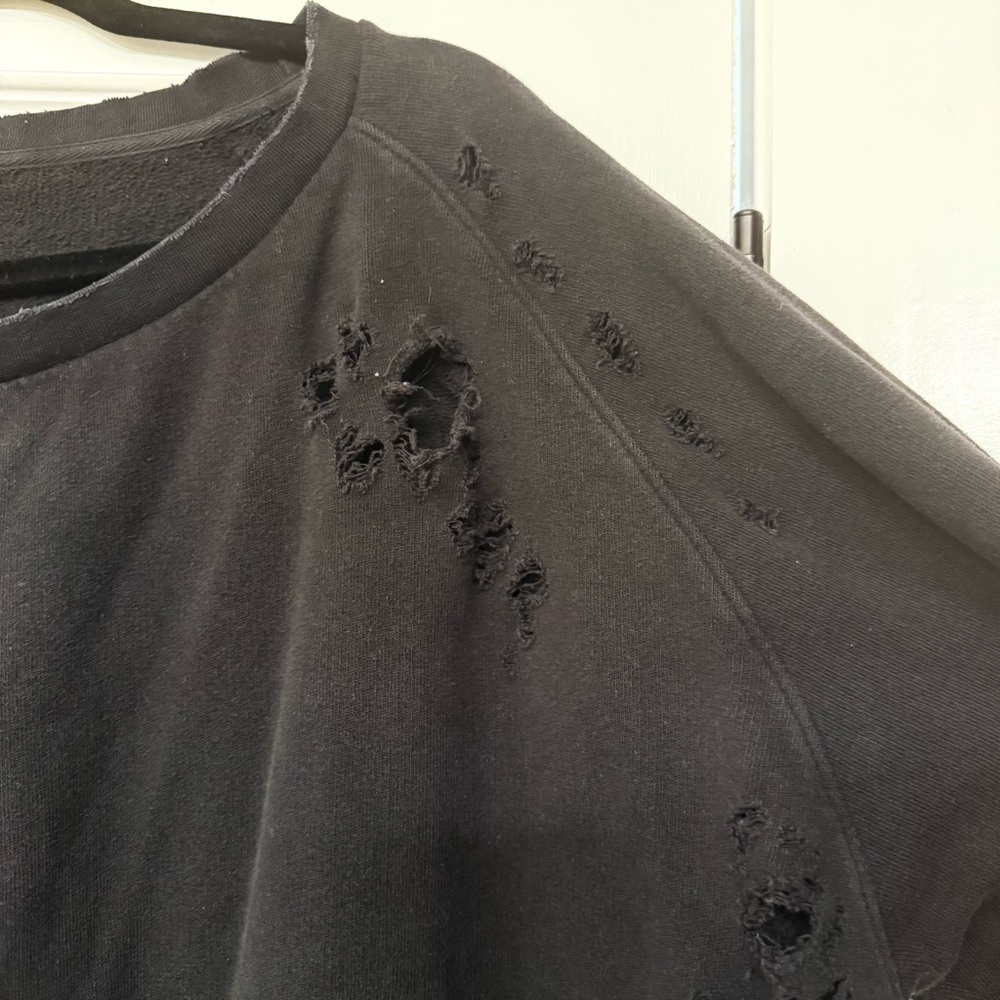 Free People | Grunge Fairy Shredded Deconstructed Sweatshirt - Picture 8 of 15